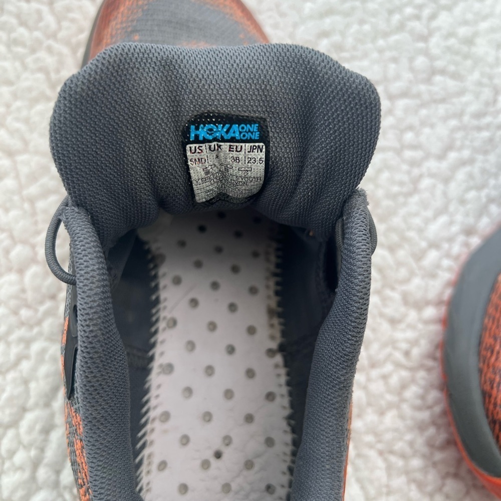 Hoka Athletic Shoes - Orange and Gray - Picture 11 of 16